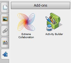 Smart Notebook Add Ons tab